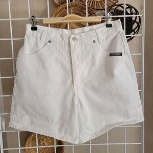 Roughrider Western White Denim Shorts